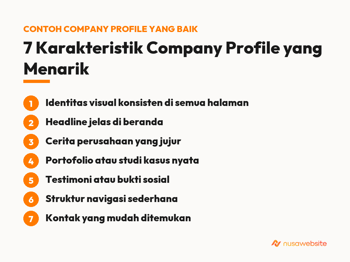 contoh company profile perusahaan yang baik karakteristik