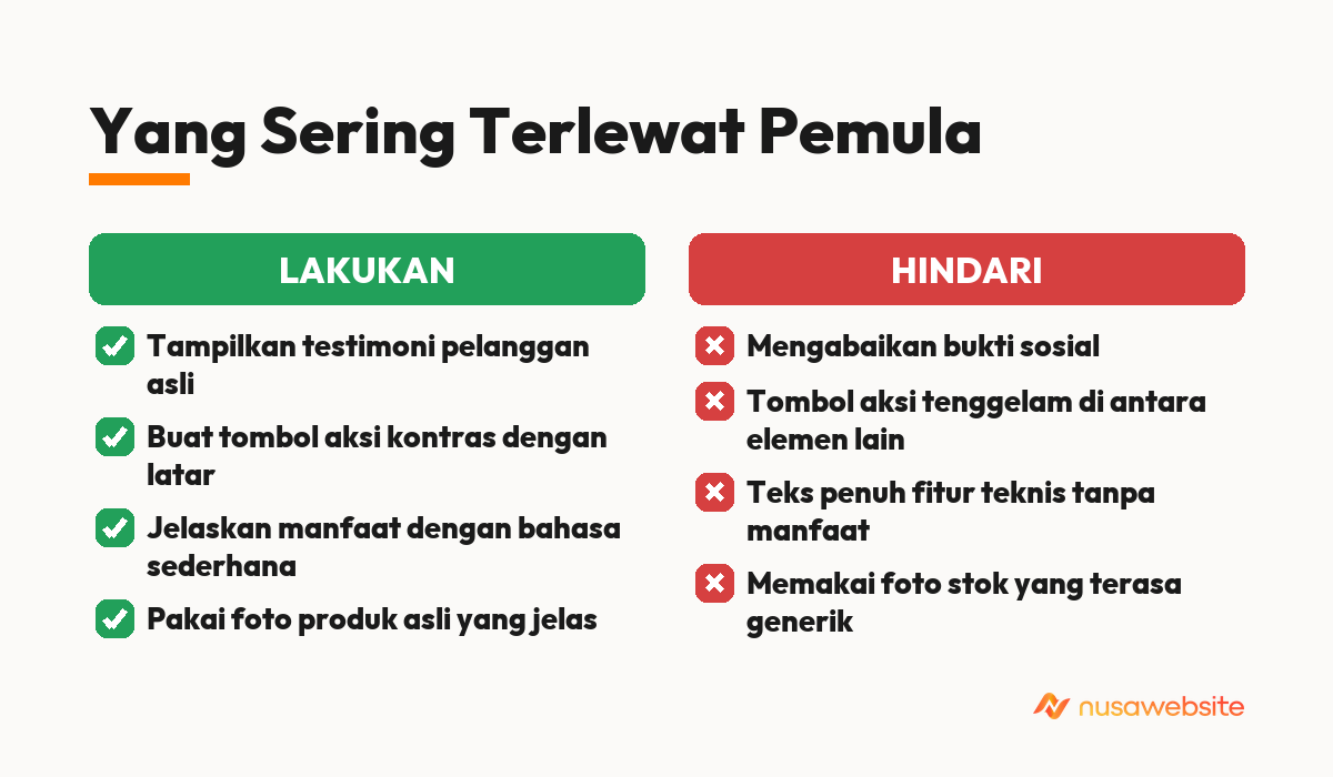 elemen landing page yang sering terlewat pemula
