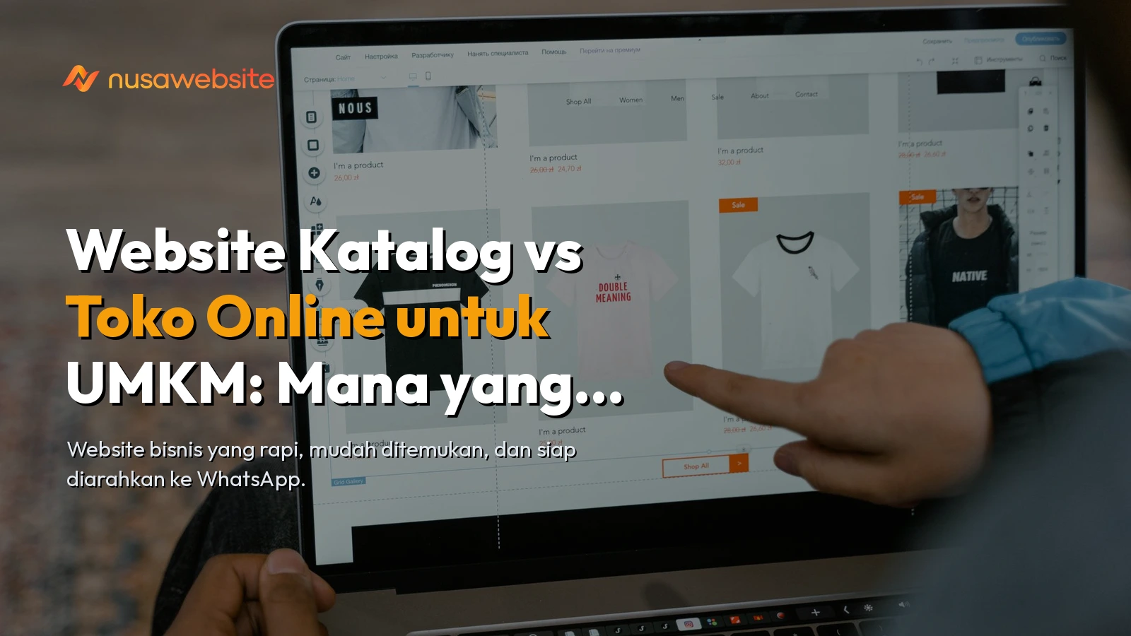 Perbandingan website katalog dan toko online untuk UMKM — pilihan model website bisnis