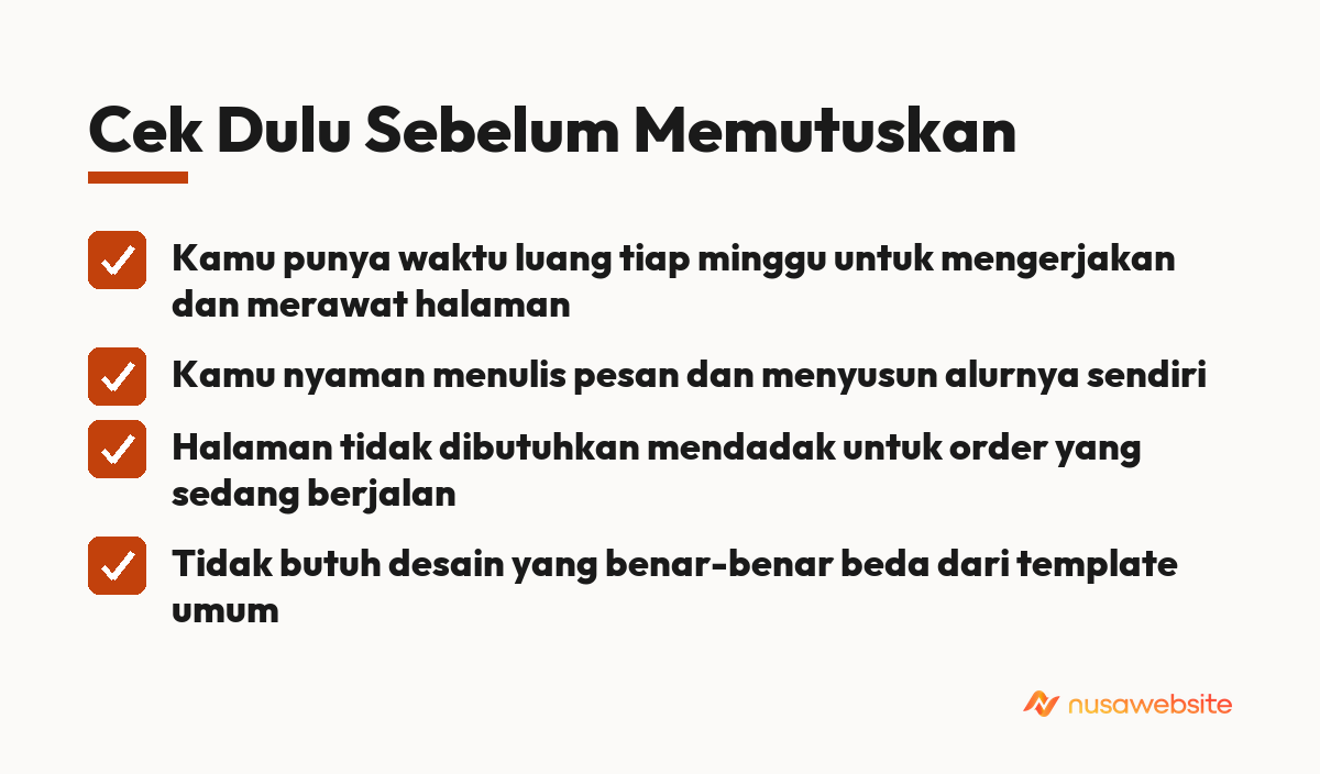 Cek Dulu Sebelum Memutuskan