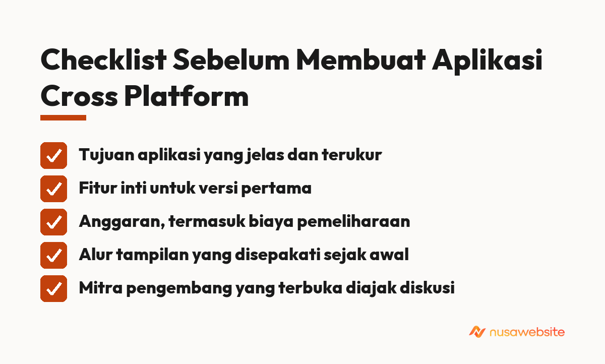 Checklist Sebelum Membuat Aplikasi Cross Platform