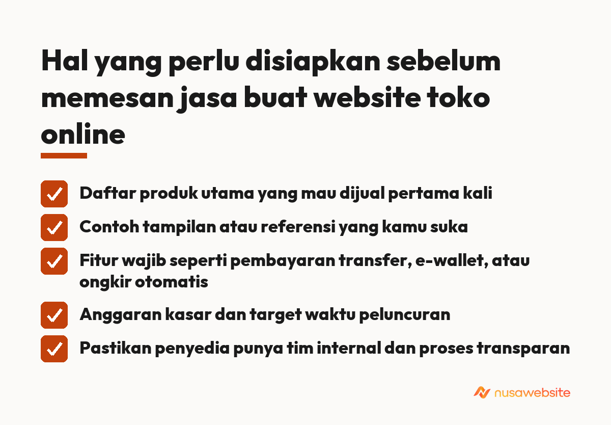 Hal yang perlu disiapkan sebelum memesan jasa buat website toko online