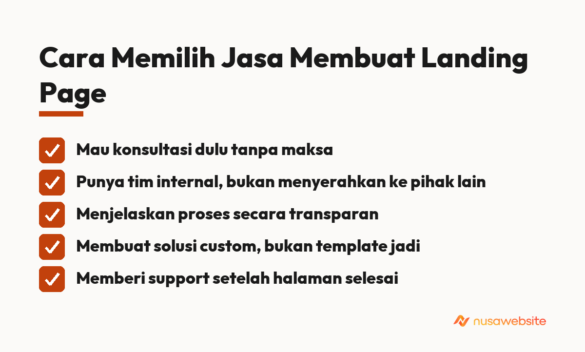 Cara Memilih Jasa Membuat Landing Page