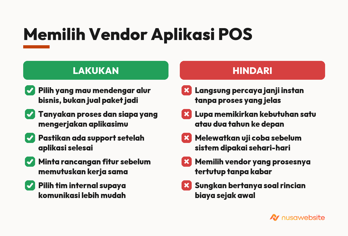 Memilih Vendor Aplikasi POS