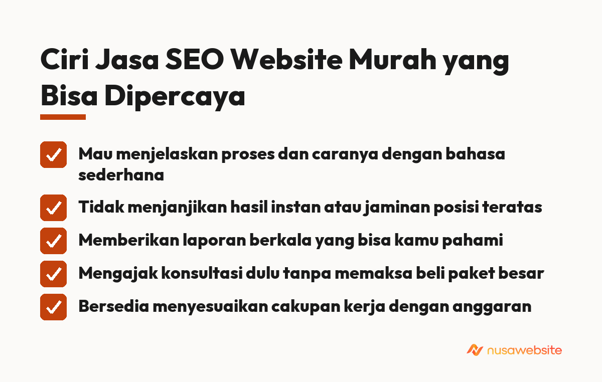 Ciri Jasa SEO Website Murah yang Bisa Dipercaya