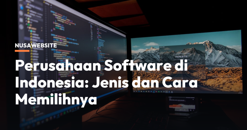 Perusahaan Software di Indonesia: Jenis dan Cara Memilihnya