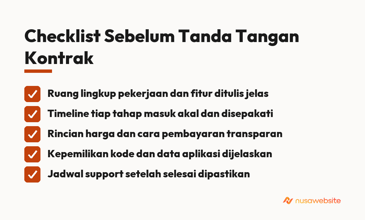 Checklist Sebelum Tanda Tangan Kontrak