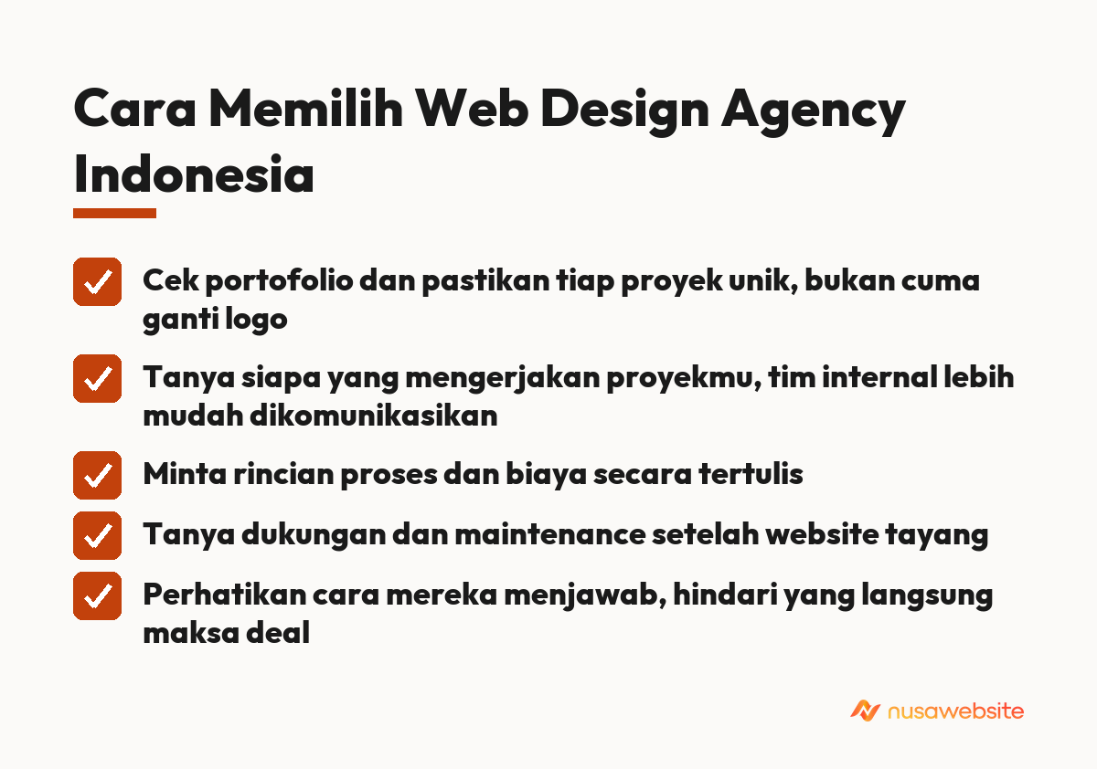 Cara Memilih Web Design Agency Indonesia