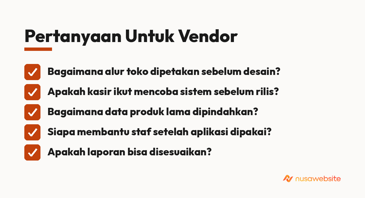 Pertanyaan Untuk Vendor