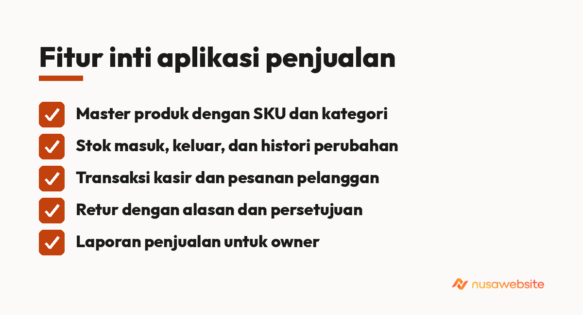 Fitur inti aplikasi penjualan - contoh aplikasi penjualan barang
