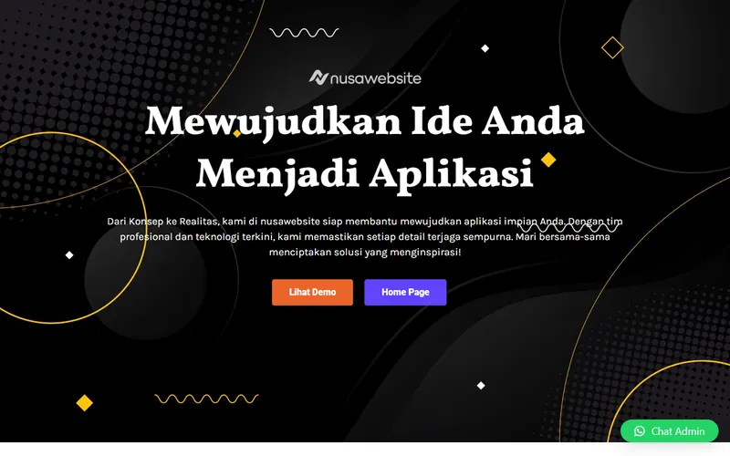 Tampilan demo Katalog Demo Aplikasi