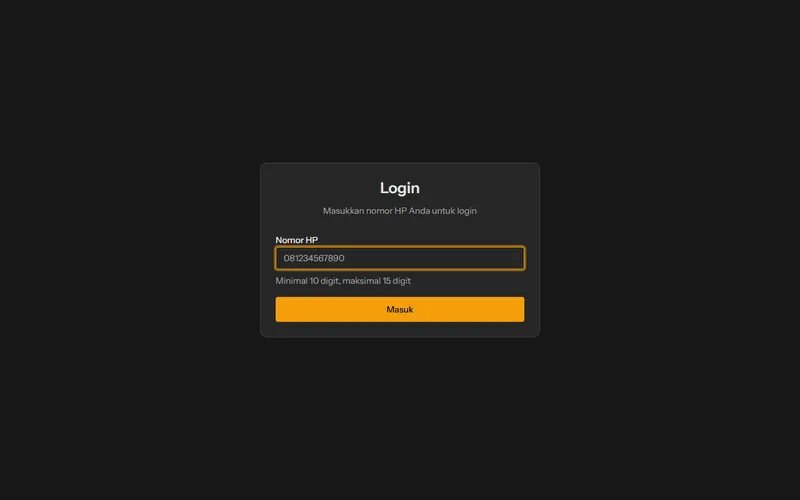 Tampilan demo Hire Match